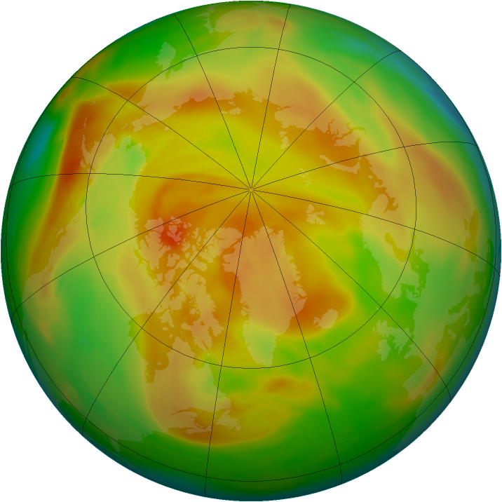 Arctic ozone map for 03 May 2007